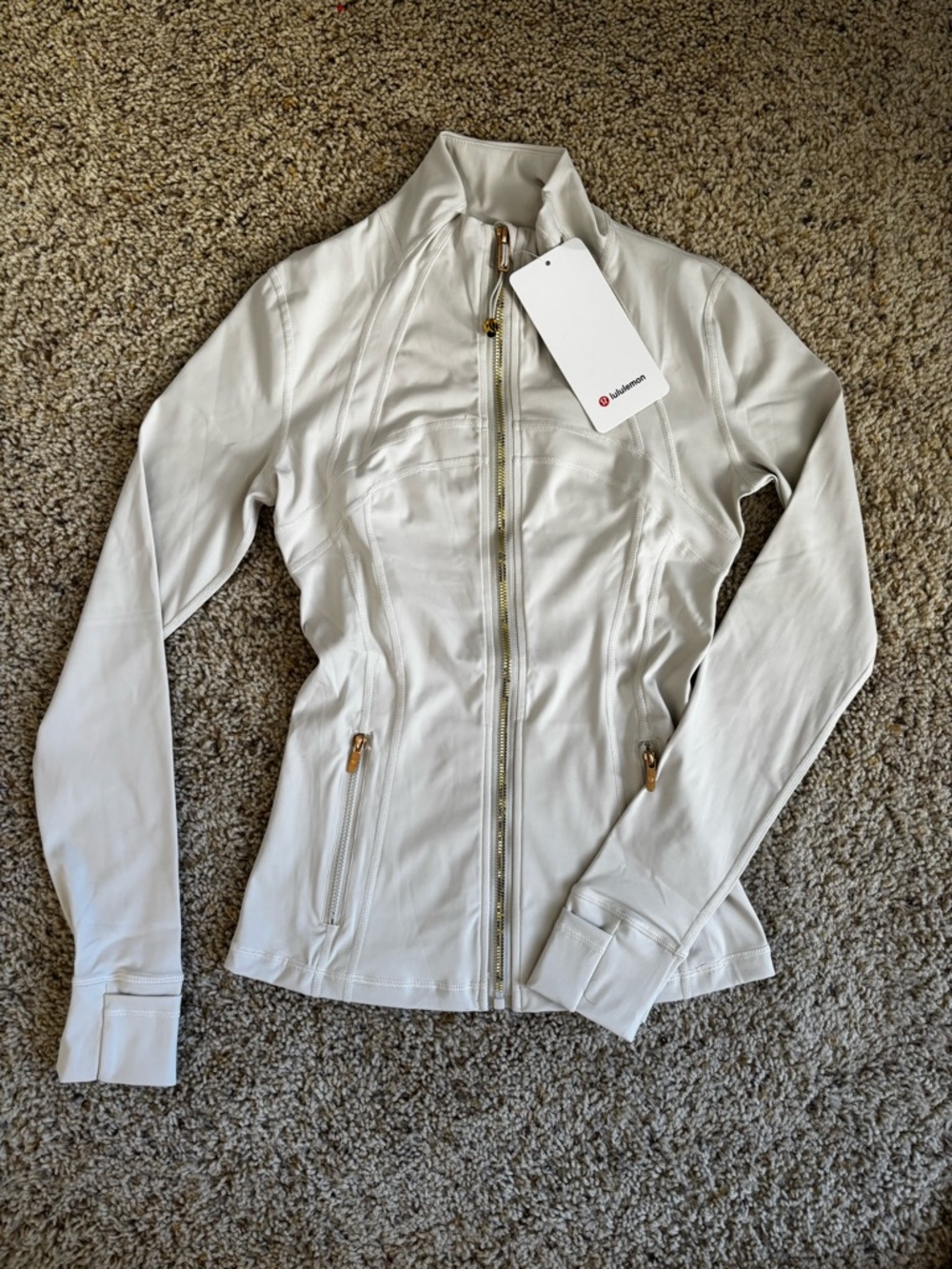 lululemon athletica Cream Full-Zip Lightweight Jacket